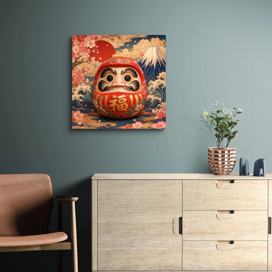 [AI Art] 日本開運物 達摩不倒翁 | phootime 藝術微噴無框畫第一品牌