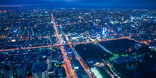 あべのハルカスからの大阪夜景