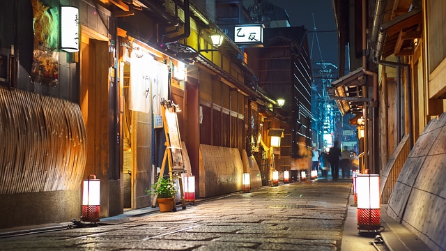 祇園白川の夜景