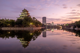 日本廣島城夜景