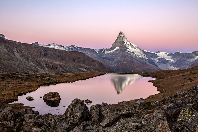 Matternhorn, Sunrise from Stellisee