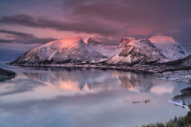 Sunset on Bergsbotn Norway