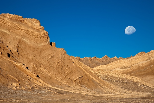 Moon across San Pedro De Atacama