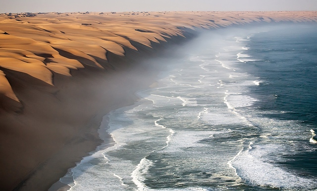 Aerial view of Namib desert