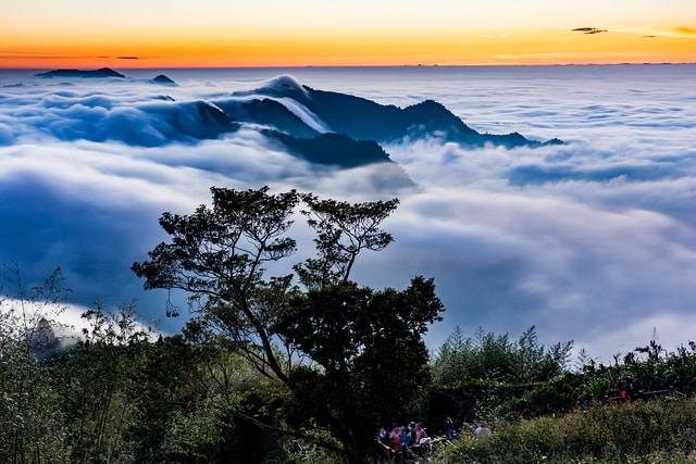 阿里山-隙頂-日落 雲海