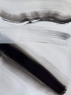 Black and white abstract artwork