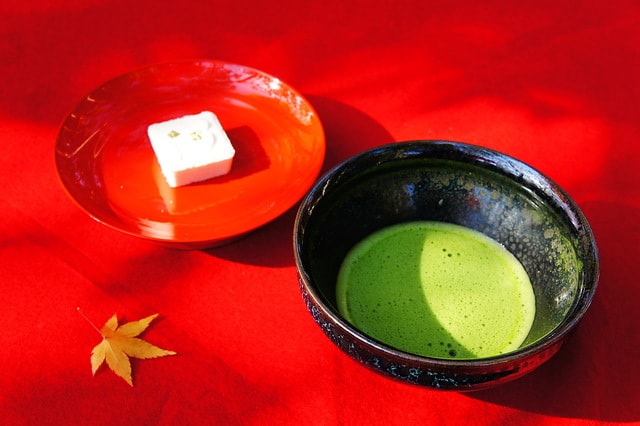 抹茶與和菓子