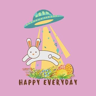 happy everyday ufo bunny