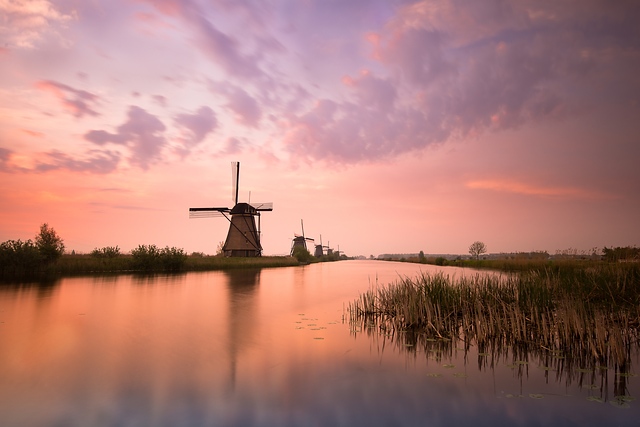 Sunrise in Kinderdijk